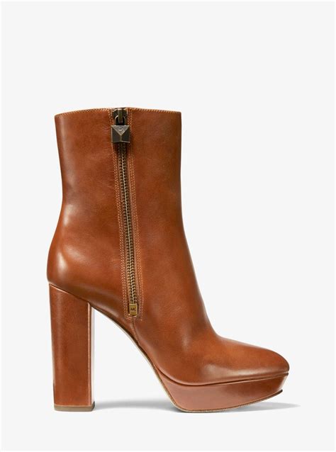 michael kors frenchie leather platform boot|Michael Michael Kors Frenchie Platform Bootie .